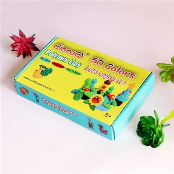 Polymer Clay Starter Kit w/ Sculpting Tool, Safe & Non-Toxic, 50 Colors for Kid - Picture 4 of 7